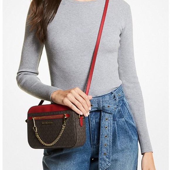 MICHAEL KORS
Jet Set Large Logo Crossbody Bag Flame Multi/ Brown color - Picture 3 of 16